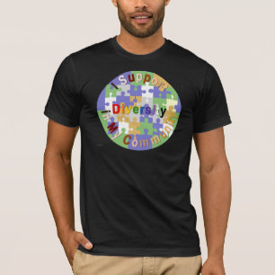 Apoiar a diversidade na minha camiseta comunitária