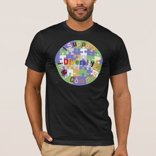 Apoiar a diversidade na minha camiseta comunitária (Frente)