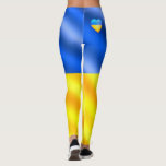 Apoiar as leggings ucranianas do Flag Heart<br><div class="desc">Apoiar Leggings na Ucrânia - Paz - Bandeira Ucraniana - Apoio à Liberdade - Forte Juntos - Vitória! Você pode transferir para mais de 1.000 produtos Zazzle! Estamos Com A Ucrânia!</div>