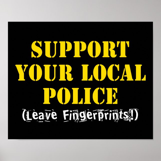 Apoie sua Polícia Local - Deixe Impressões Digitai (Frente)