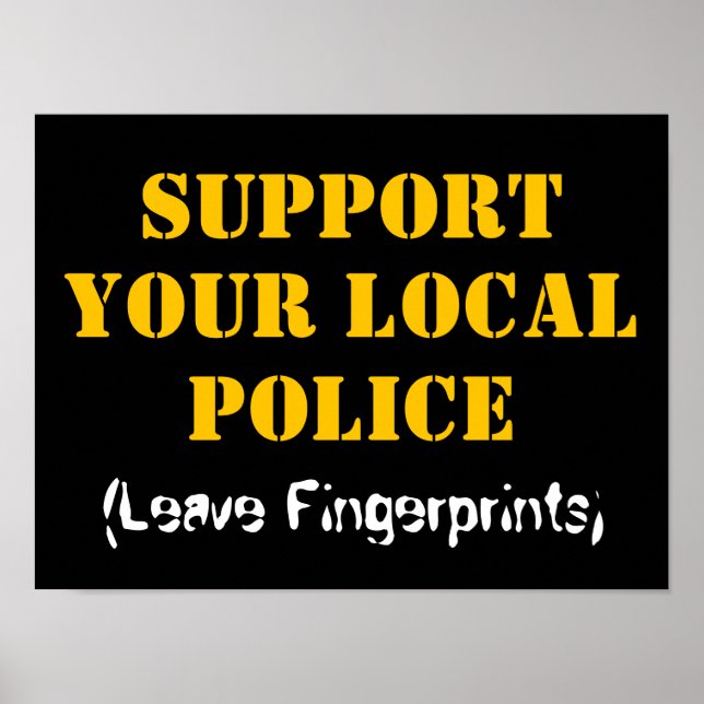 Apoie sua Polícia Local - Deixe Impressões Digitai (Frente)