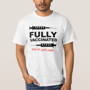Apoio inteiramente vacinado da vacinação da camisa