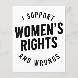 Apoio os direitos das mulheres e os erros