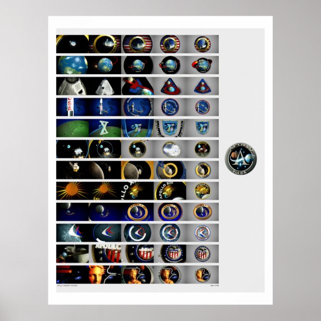 Apollo Mission Patches Poster (Frente)