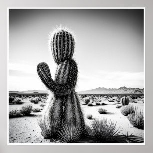 Apontando Cactus - Impressão de Arte