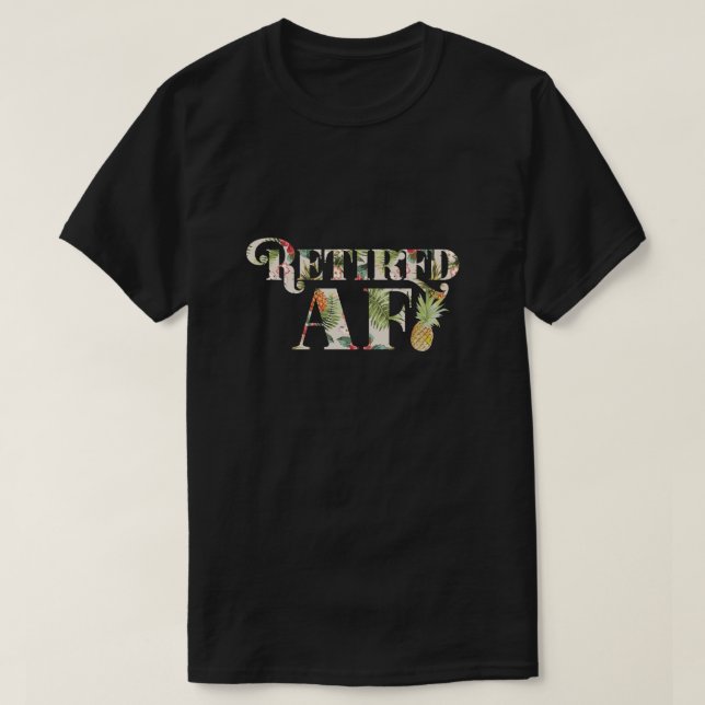 Aposentado AF | Camisa de Aposentadoria Tropical (Frente do Design)