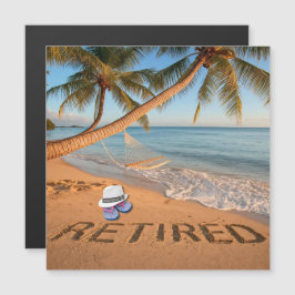 Aposentadoria Escrita na Areia Praia Tropical da F