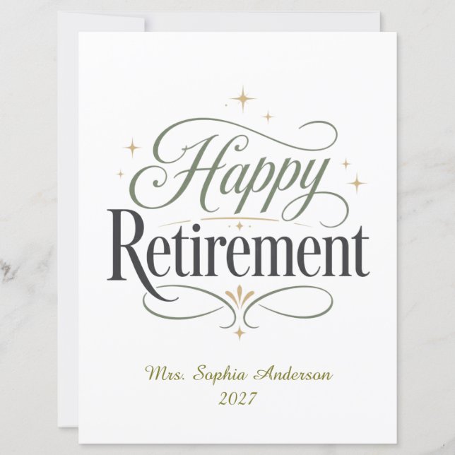 Aposentadoria Feliz Nome Personalizado (Frente)