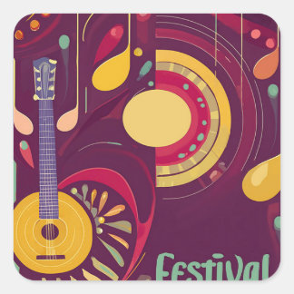 Aposta de autocolante do festival de música