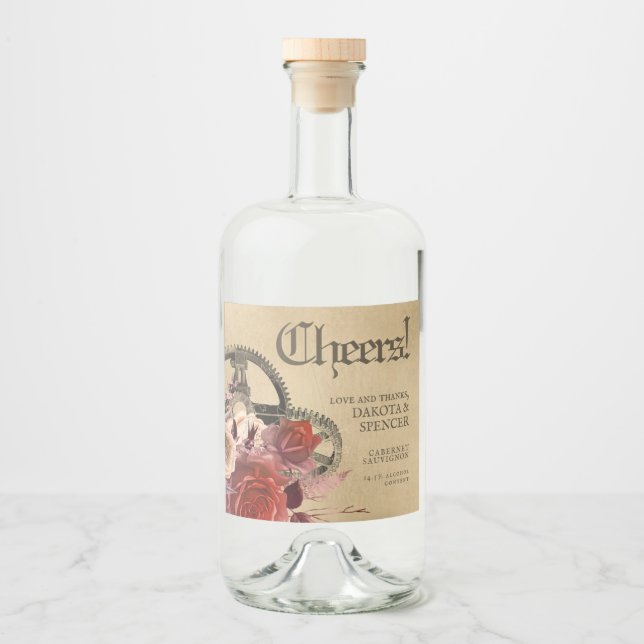 Apothecary Steampunk | Vintage Moonshine ou Vino (Frente)