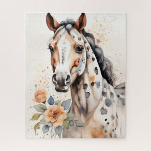 Appaloosa Horse Watercolor Quebra-cabeça