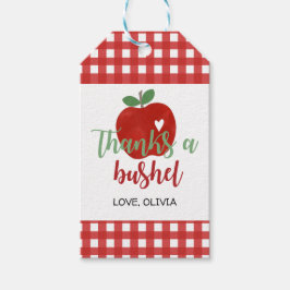 Apple Birthday Obrigado uma etiqueta de presente d