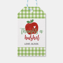 Apple Birthday Obrigado uma etiqueta de presente d