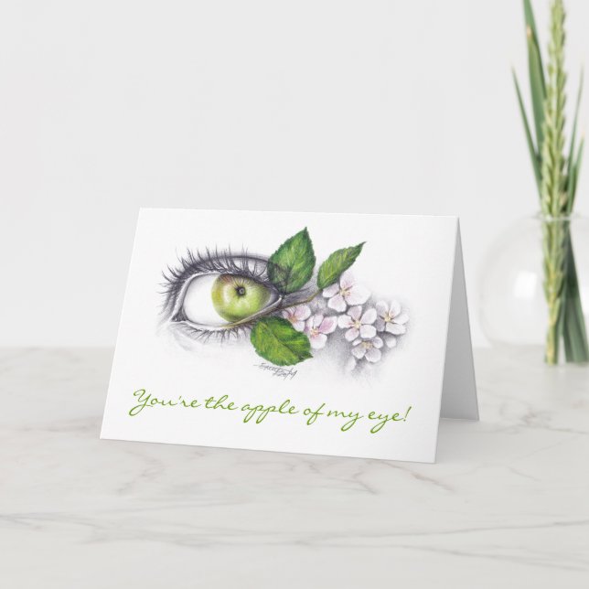 Apple de meu olho escreve o cartão da arte (Frente)