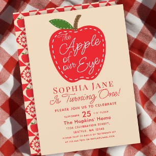 Apple do nosso convite para primeiros aniversarios