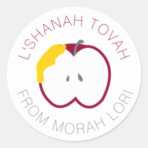 Apple e etiquetas do costume de Rosh Hashanah do