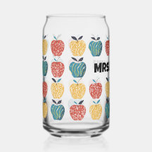 Apple for Teacher Custom Name Apple Patterno