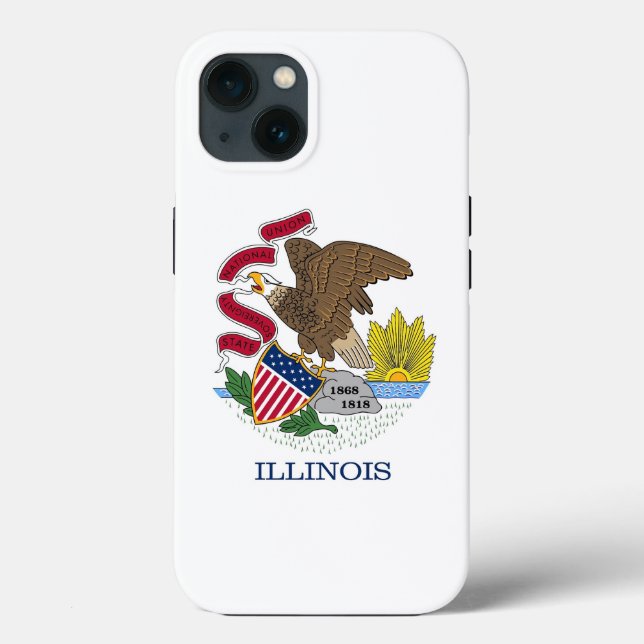 Apple iPhone 13 Case-Mate, bandeira de Illinois (Verso)