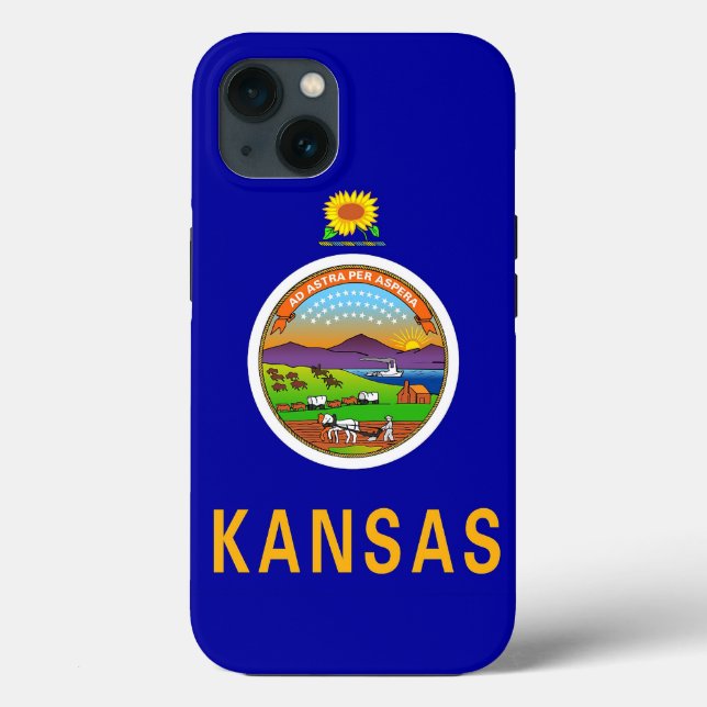 Apple iPhone 13 Case-Mate, Kansas flag (Verso)