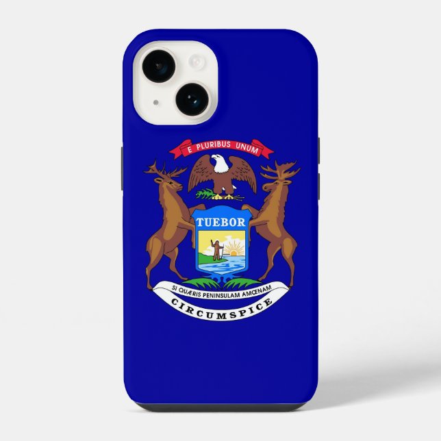 Apple iPhone 14 Case-Mate, bandeira Michigan (Verso)