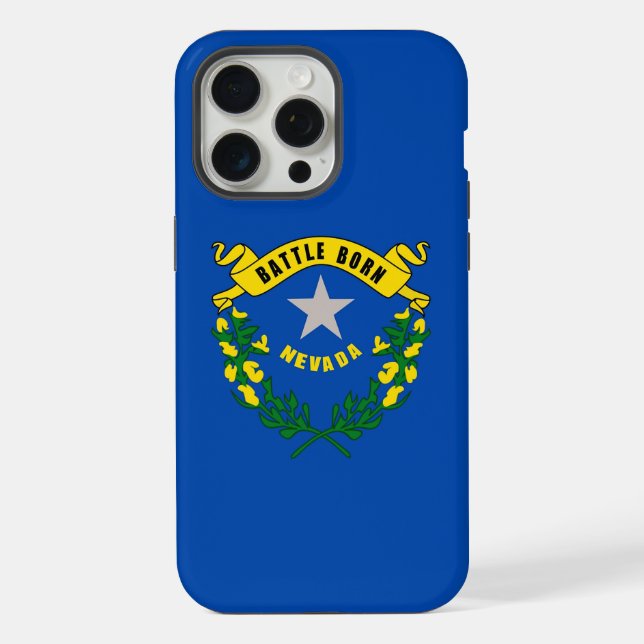 Apple iPhone 15 Pro Max Case, bandeira de Nevada (Verso)