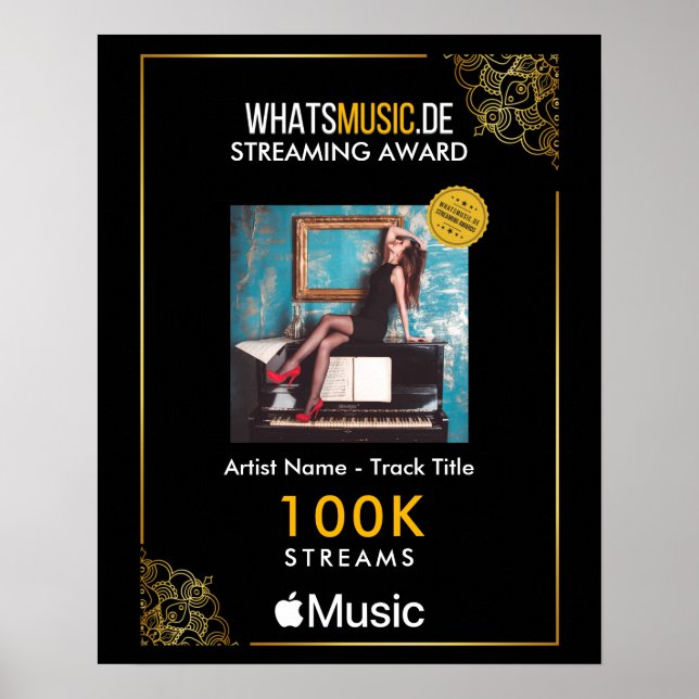 Apple Music Streaming Award Poster (Frente)