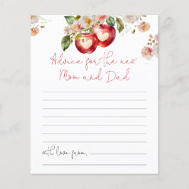 Apple of Our Eye Advice Mãe Chá de fraldas Card