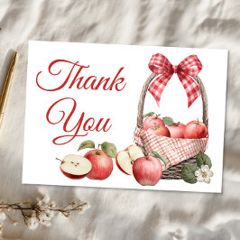 Apple of Our Eye Chá de fraldas Cartões de agradec