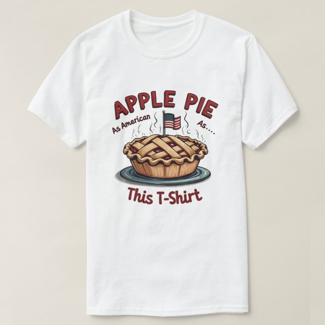 Apple Pie: Como Americano Como... Este T-Shirt (Frente do Design)