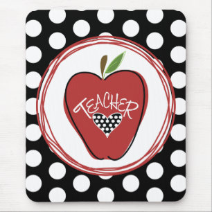 Apple & professor vermelhos Mousepad das bolinhas