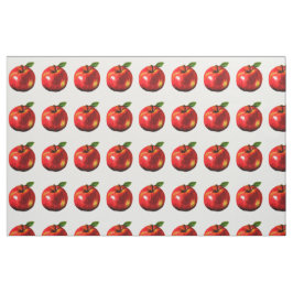 Apple vermelho imprime o tecido