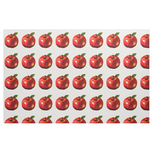 Apple vermelho imprime o tecido (Fat Quarter)