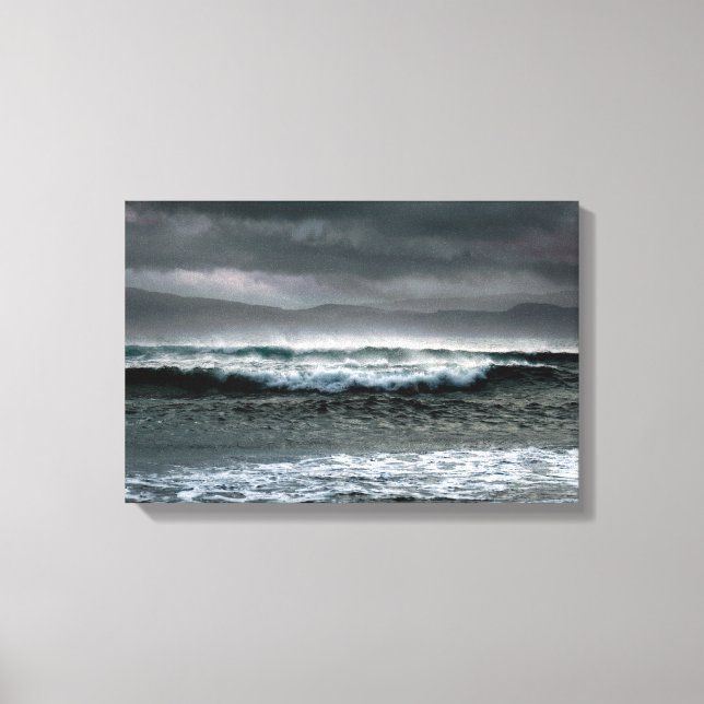 Applecross Wave Seascape Photography Canvas Print (Frente)
