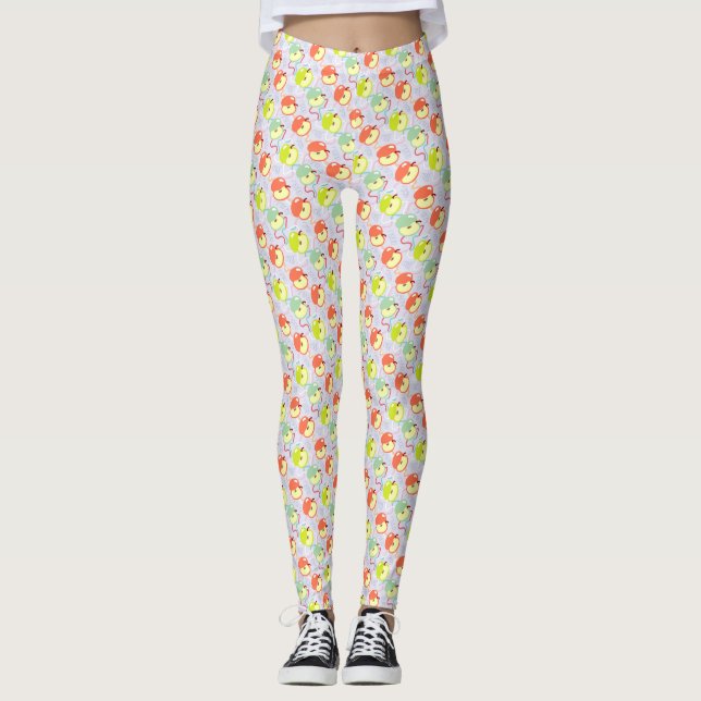 Apples Apples Leggings Azuis (Frente)