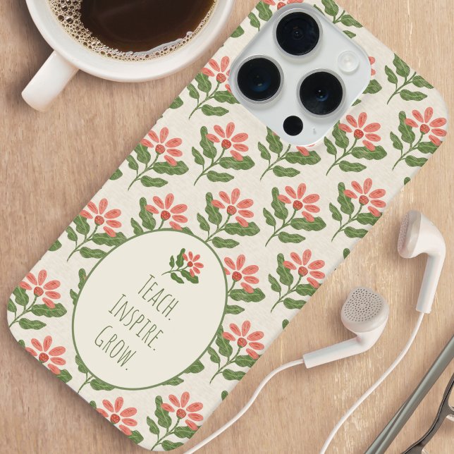 Apreciação ao Professor Floral (Floral Teacher Appreciation Phone Case | Thoughtful End‑of‑Year Gift)