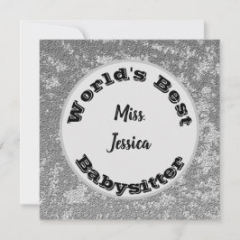 Apreciação da Babysitter Marbled Silver Obrigado