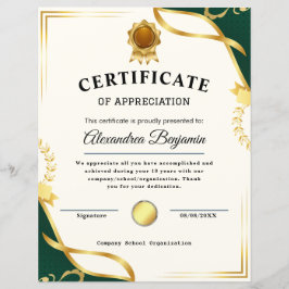 Apreciação do Certificado Azul Dourado
