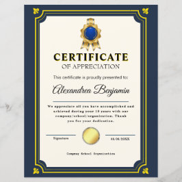 Apreciação do Certificado Azul Dourado