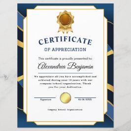 Apreciação do Certificado Azul Dourado