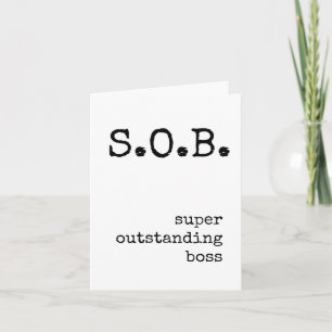 Apreciação do Chefe, Engraçado, Cartão Sarcástico