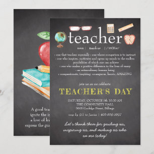 Apreciação do Professor   Convite para o Dia dos P