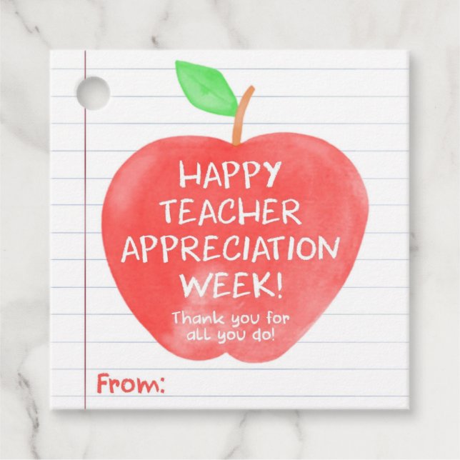 Apreciação do Professor Obrigado Etiqueta Apple (Frente)
