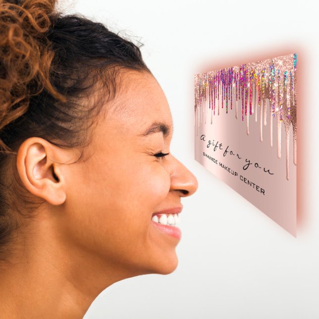 Aprecie seus clientes com um certificado de oferta (Delight Your Clients Gift Certificate Drips Spark Rose FlorenceK Studio )