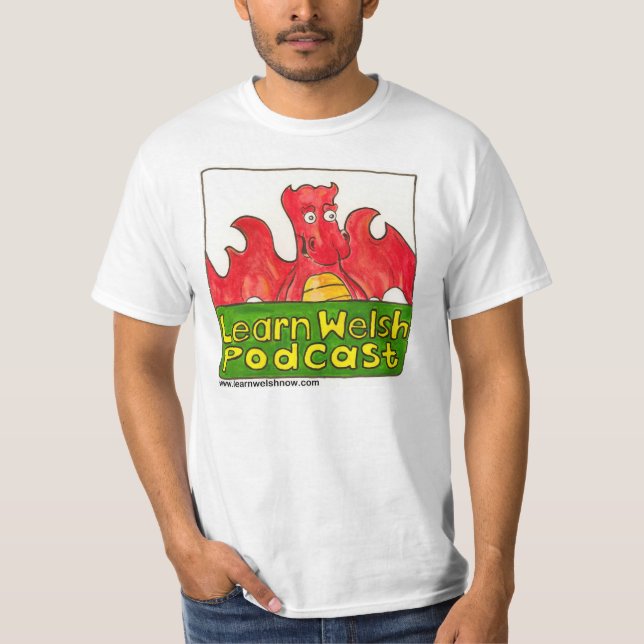Aprenda o t-shirt do Podcast de Galês (Frente)