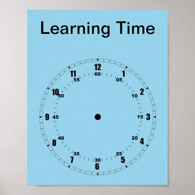 Aprendendo a Contar Poster do Tempo (Frente)