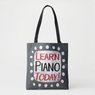 Aprender Piano Hoje Tote Bag