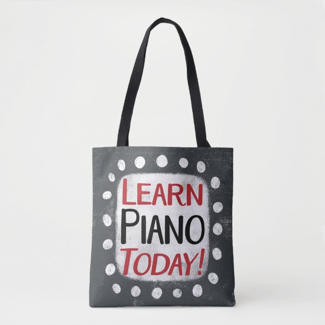 Aprender Piano Hoje Tote Bag (Frente)