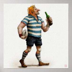 Après Rugby - Impressão de pintura de Rugby