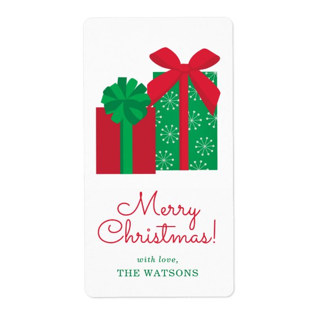 Apresenta a etiqueta de presente personalizada (Frente)