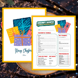 Apresenta o Questionário de Papais noeis Secretos 